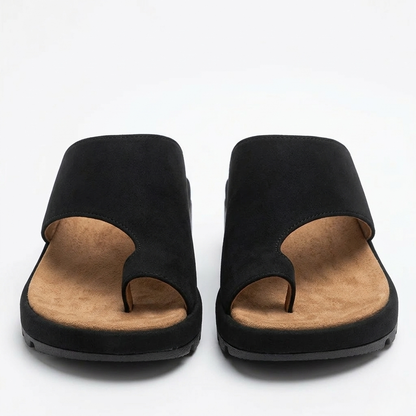 Sandali da donna con infradito e suola compensata – Comfort antiscivolo