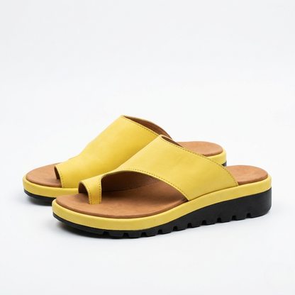 Sandali da donna con infradito e suola compensata – Comfort antiscivolo