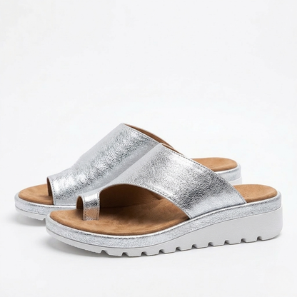 Sandali da donna con infradito e suola compensata – Comfort antiscivolo
