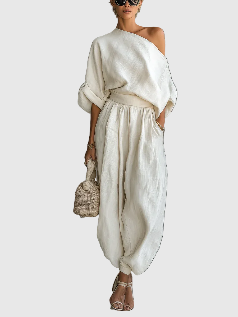 Ensemble femme deux pièces épaules dénudées – Chic et tendance