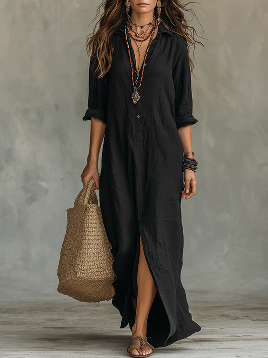 Robe maxi femme à silhouette flatteuse – Élégante et fluide