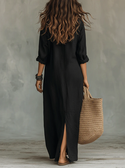 Abito maxi da donna con silhouette valorizzante – Elegante e fluido
