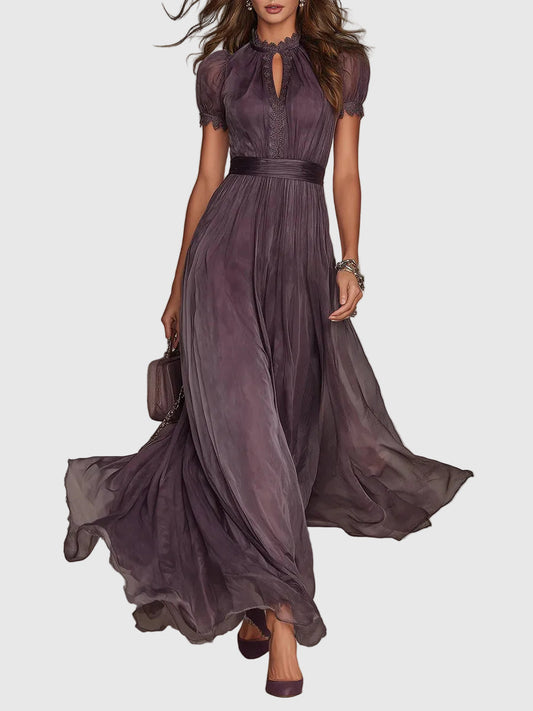 Women's chiffon maxi dress – Vintage style and flowing elegance