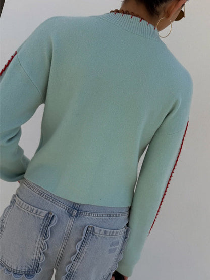 Women’s Knitted Cardigan with Octopus Pattern – Cozy, Original Casual Style