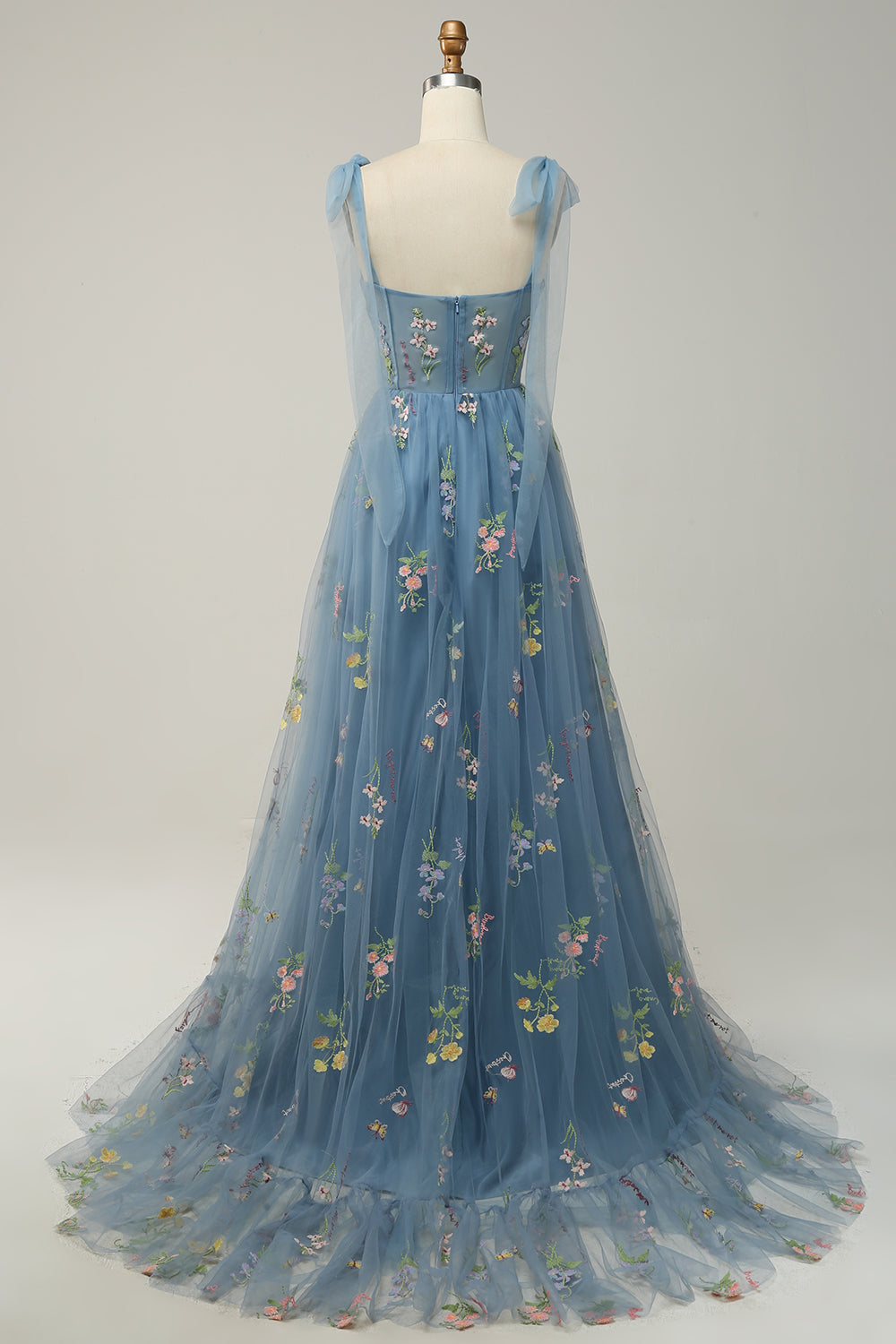 Robe Maxi Fleurie Élégante Femme – Style Bal A-Line avec Corset