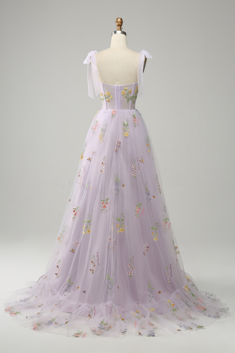Robe Maxi Fleurie Élégante Femme – Style Bal A-Line avec Corset