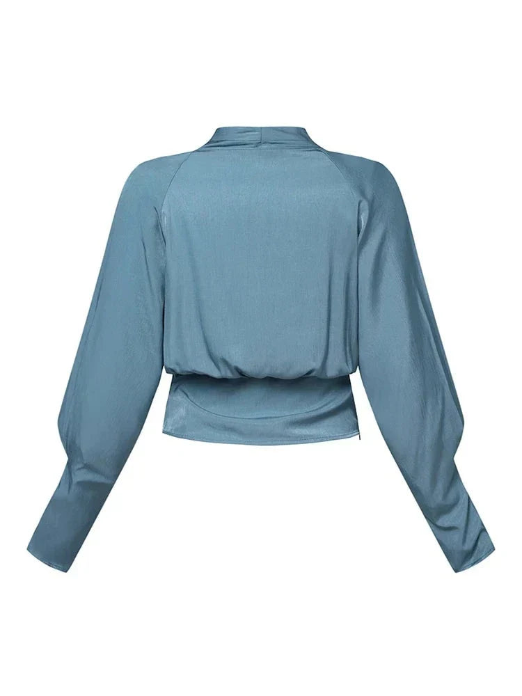 Blouse Femme à Manches Bouffantes Décolleté en V – Coupe Flatteuse, Léger