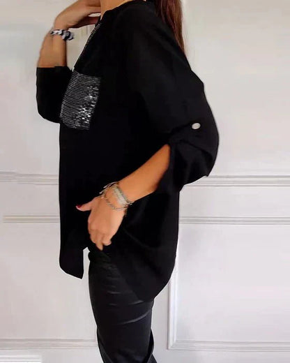 Chemisier Femme Blanche En Coton À Coupe Élancée Et Manches Longues