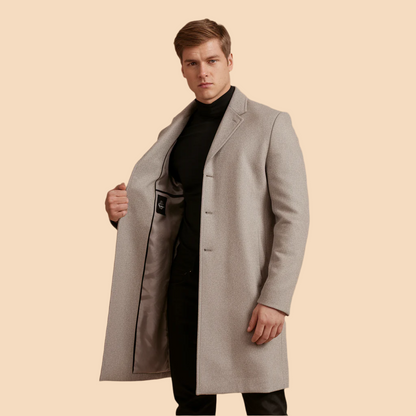 Manteau long d'hiver chaud et durable pour hommes