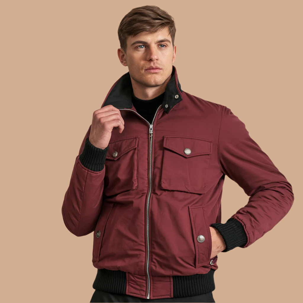 Blouson bombardier léger haut de gamme pour hommes