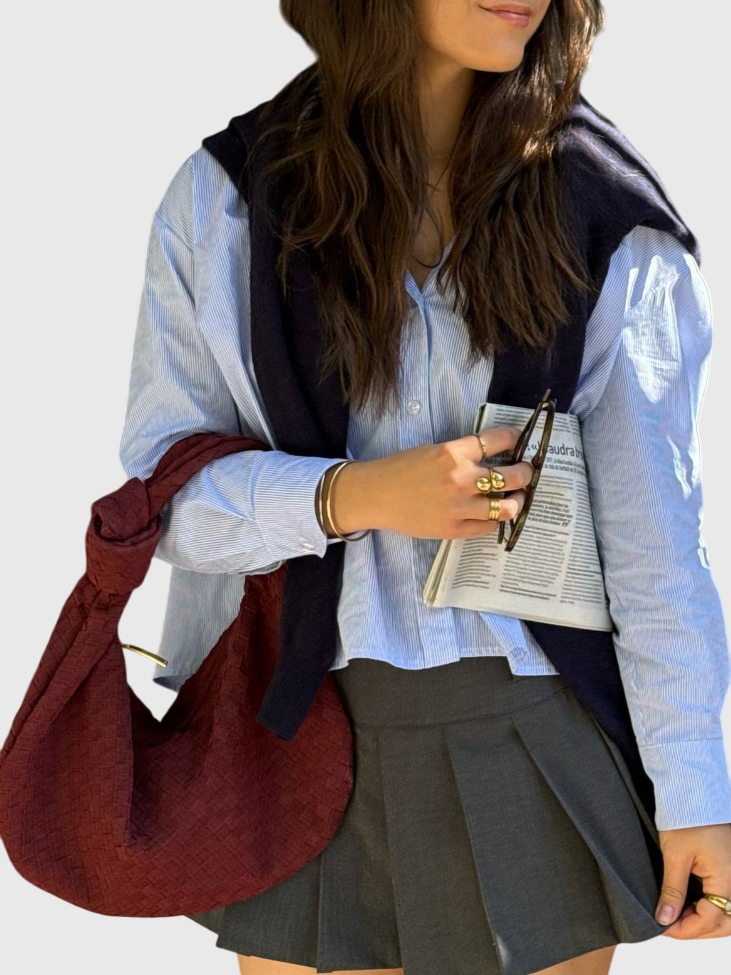 Sac Femme Moyen en Suédine Tressée – Style Élégant Noué au Quotidien