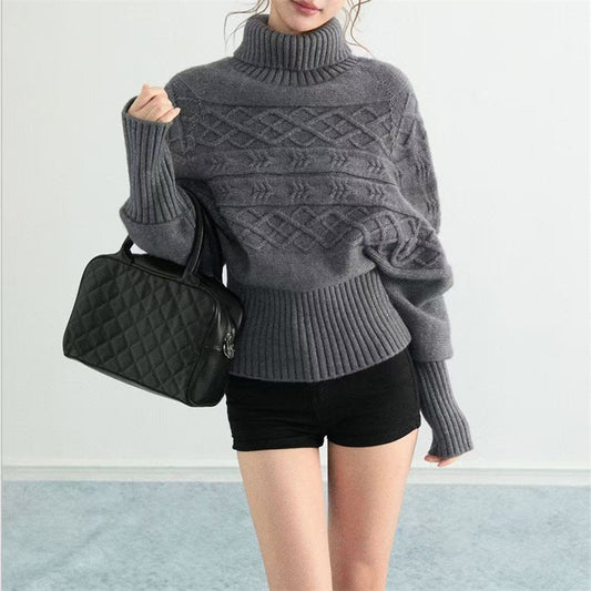Pull col roule torsade femme - Doux et ajuste