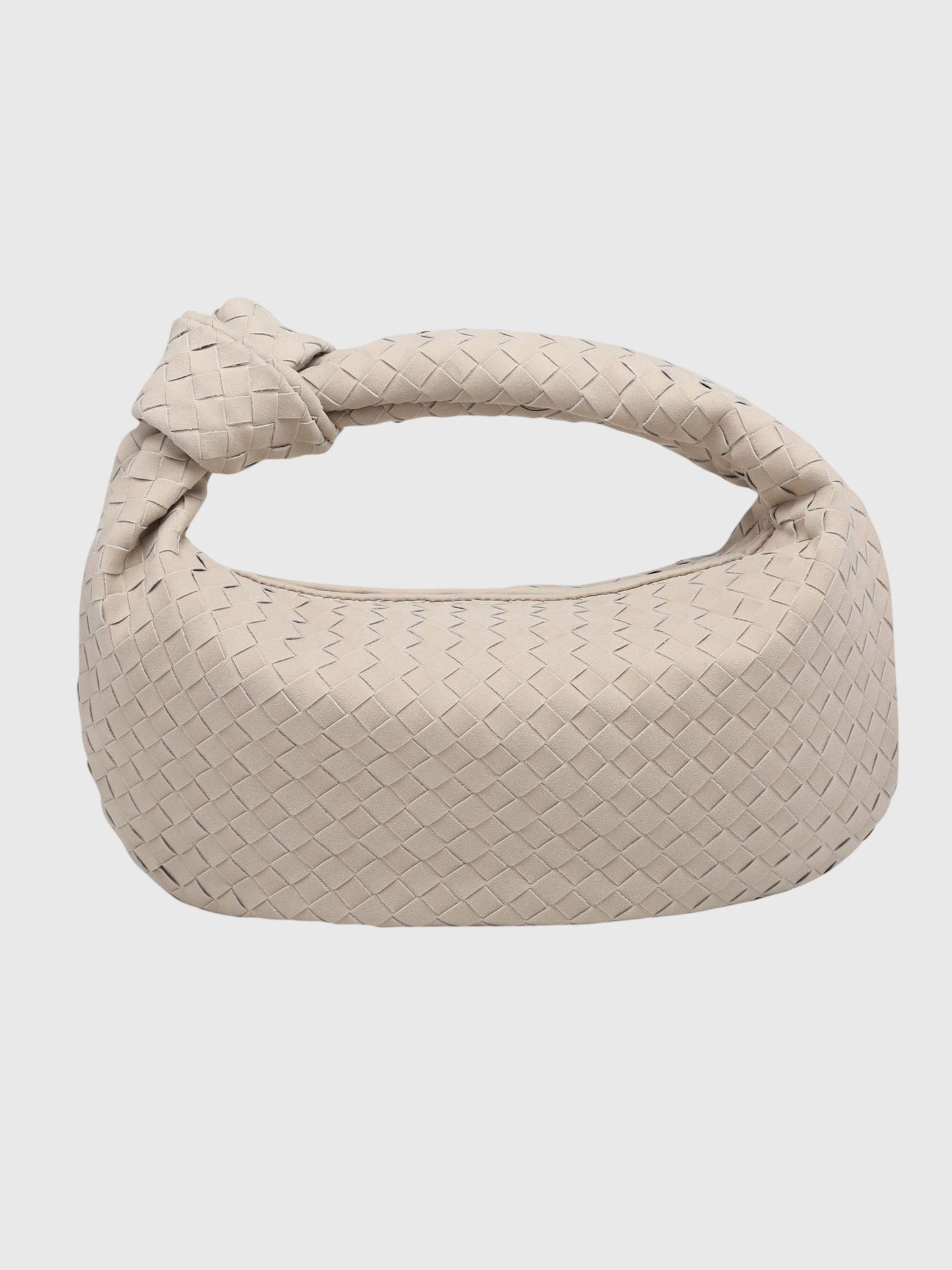 Sac Femme Moyen en Suédine Tressée – Style Élégant Noué au Quotidien
