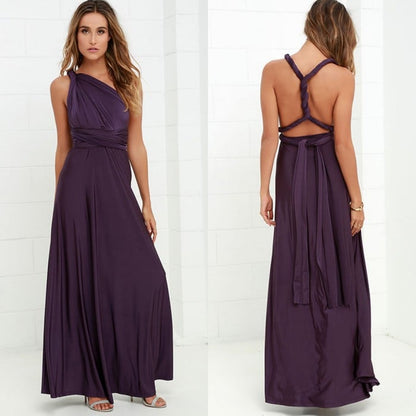 Femme Dos Ouvert Invitée de Mariage Maxi Robe – Élégante, Aérée, Léger