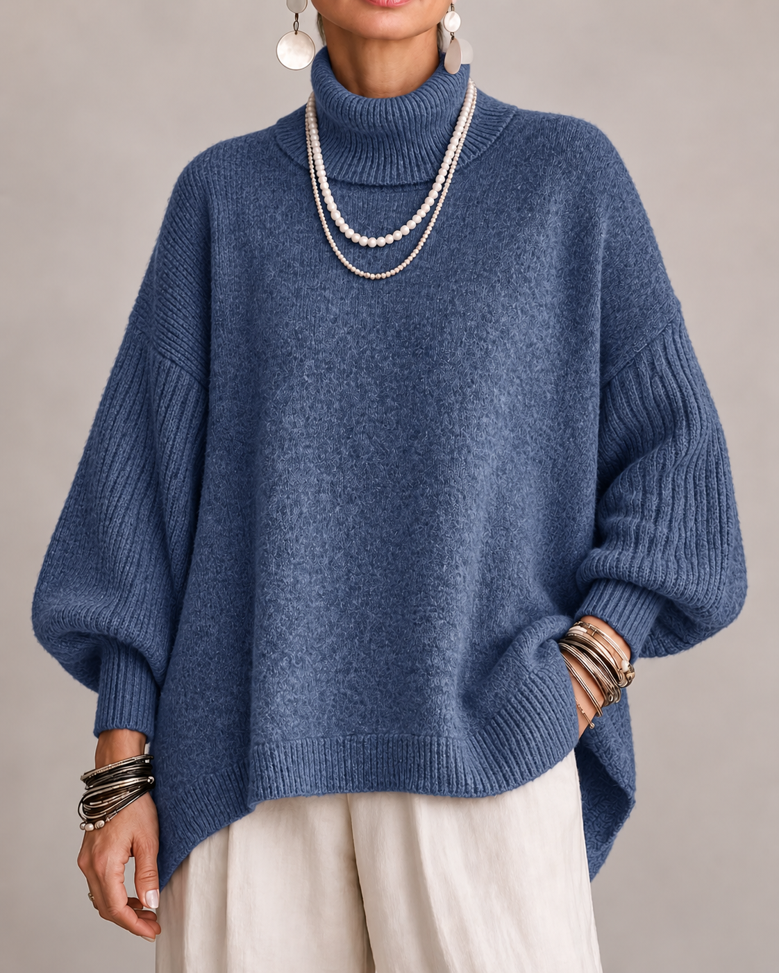 Kathleen women's turtleneck sweater - Elegant and soft