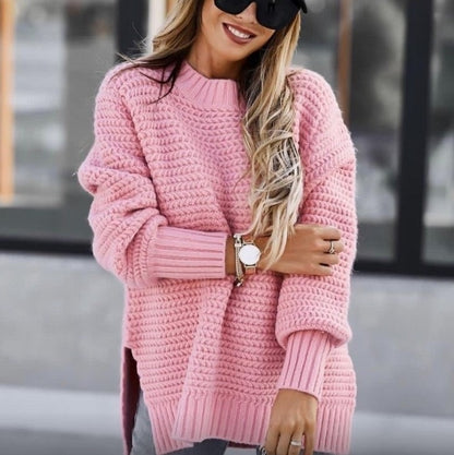 Women's knit sweater - Relaxed and comfortable long sleeves