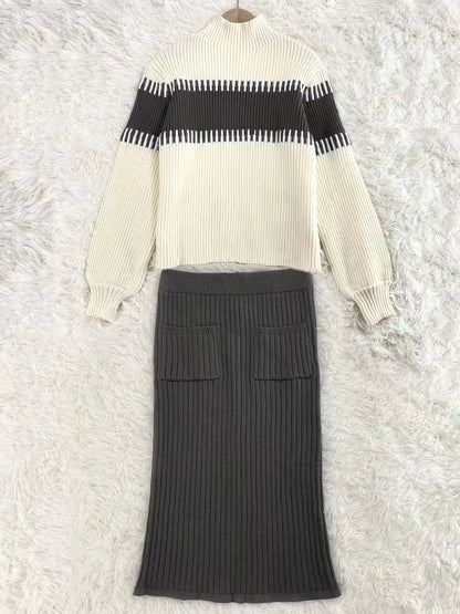 Ensemble deux pieces texture cotelee - Coordonne et confortable