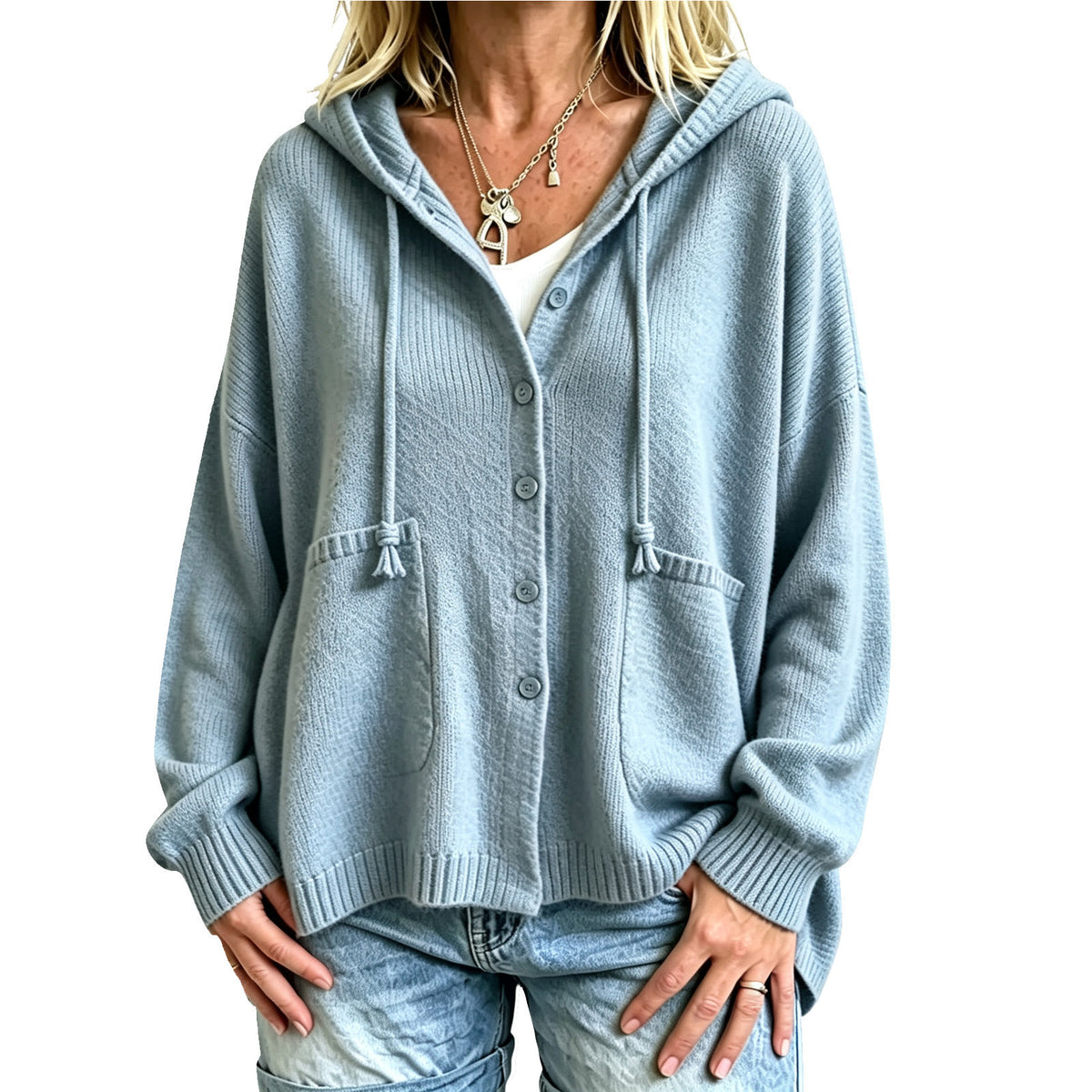 Top corto da donna con cappuccio e coulisse - Sportivo e casual