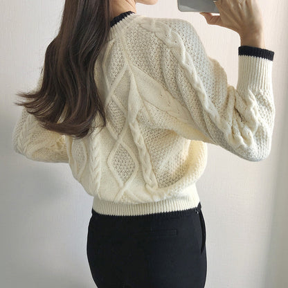 Cardigan femme colorblock boutonne - Doux et tendance