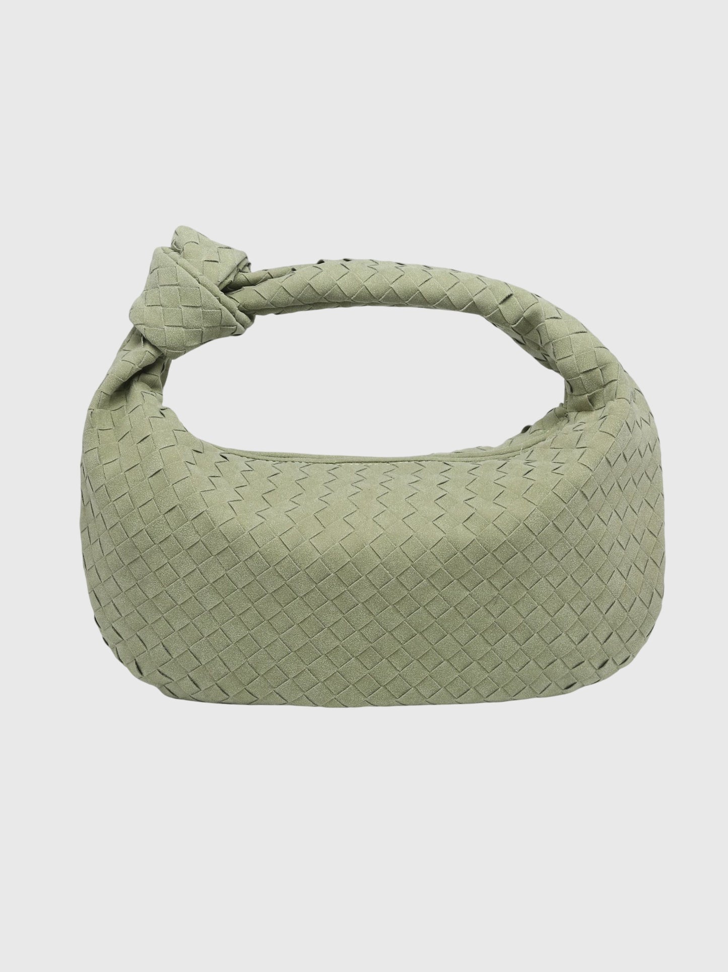 Sac Femme Moyen en Suédine Tressée – Style Élégant Noué au Quotidien