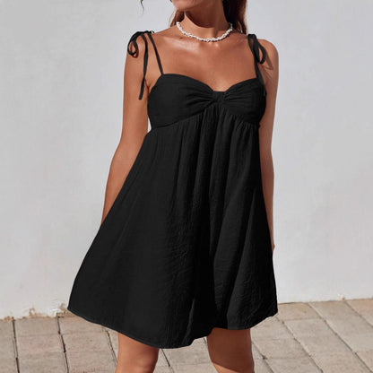 Robe Mini Élégante Unie pour Femme – Coupe Ample Confortable et Stylée