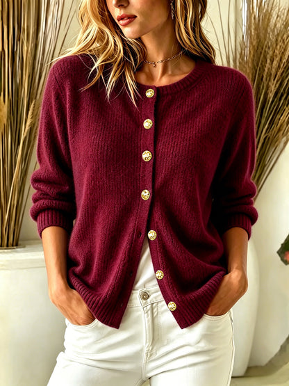 Cardigan femme boutonné en maille – Doux et polyvalent