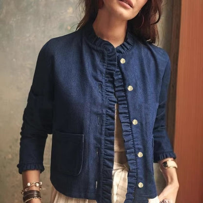 Women's workwear-style layered top - Retro and loose-fitting