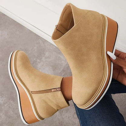 Stivali da donna in ecopelle scamosciata dal look lussuoso – Caldi ed eleganti