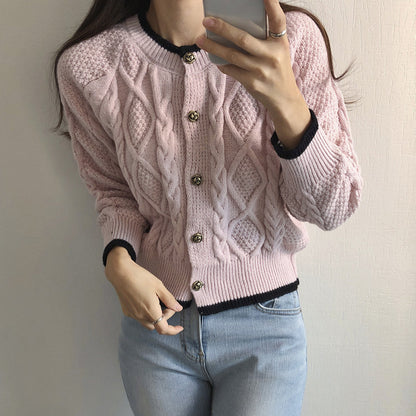 Cardigan femme colorblock boutonne - Doux et tendance