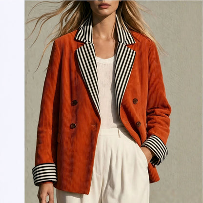 Women’s orange color-block jacket - Retro and original
