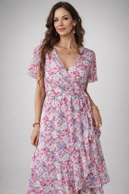 Abito midi floreale da donna – Taglio elegante e aspetto romantico