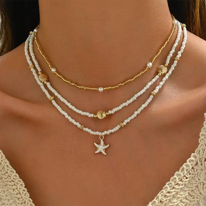 Collier coquillage et etoile - Delicat et estival