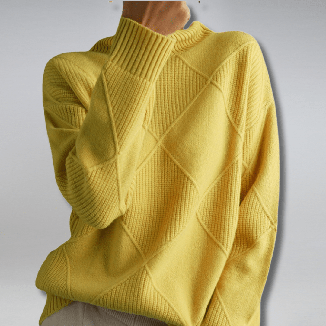 Pull à Col Roulé Côtelé pour Femme – Maille Décontractée