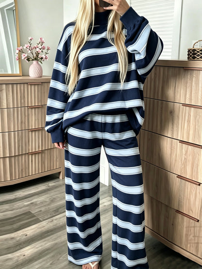 Completo casual da donna a righe - Coordinato e facile