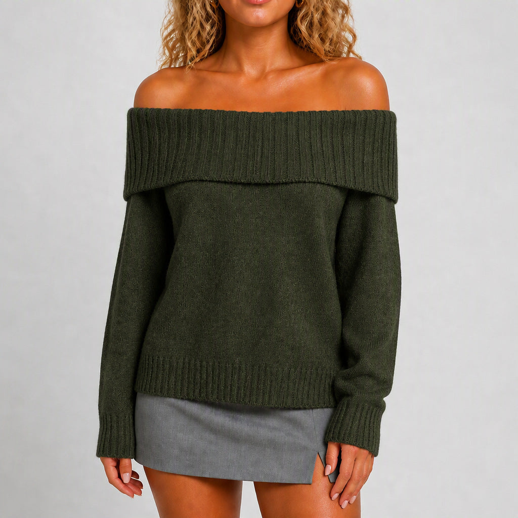 Pull femme manches longues maille unie - Doux et polyvalent