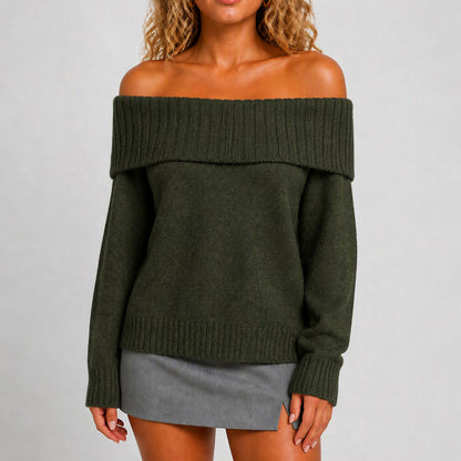 Pull femme manches longues maille unie - Doux et polyvalent