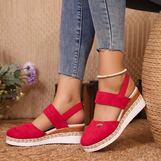 Sandales orthopédiques femmes à plateforme respirantes bout fermé – Chaussures d’été confortables légères et de soutien