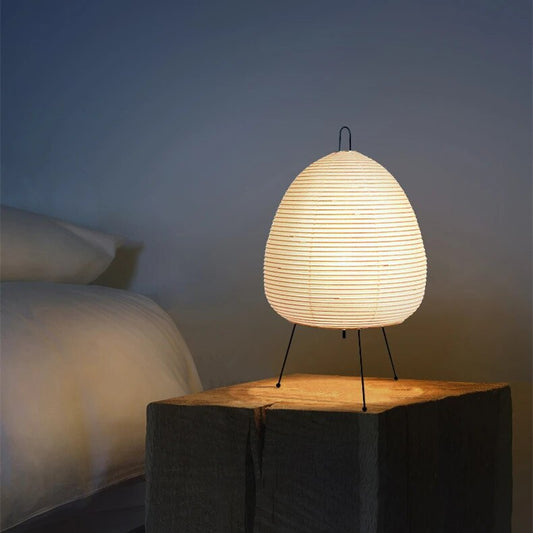 Lampe de table LED moderne en papier japonais