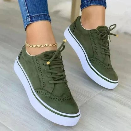 Baskets Orthopédiques En Daim À Lacets Pour Femme – Chaussures De Marche Confortables