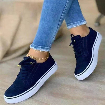 Baskets Orthopédiques En Daim À Lacets Pour Femme – Chaussures De Marche Confortables