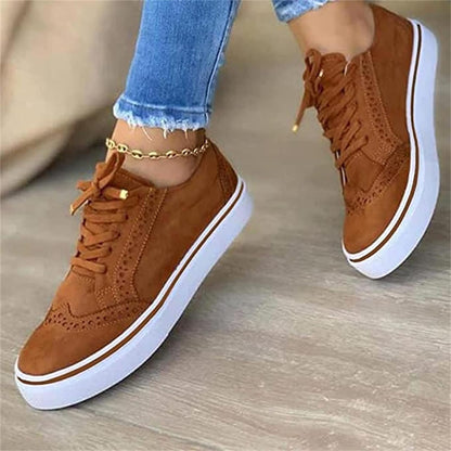 Baskets Orthopédiques En Daim À Lacets Pour Femme – Chaussures De Marche Confortables