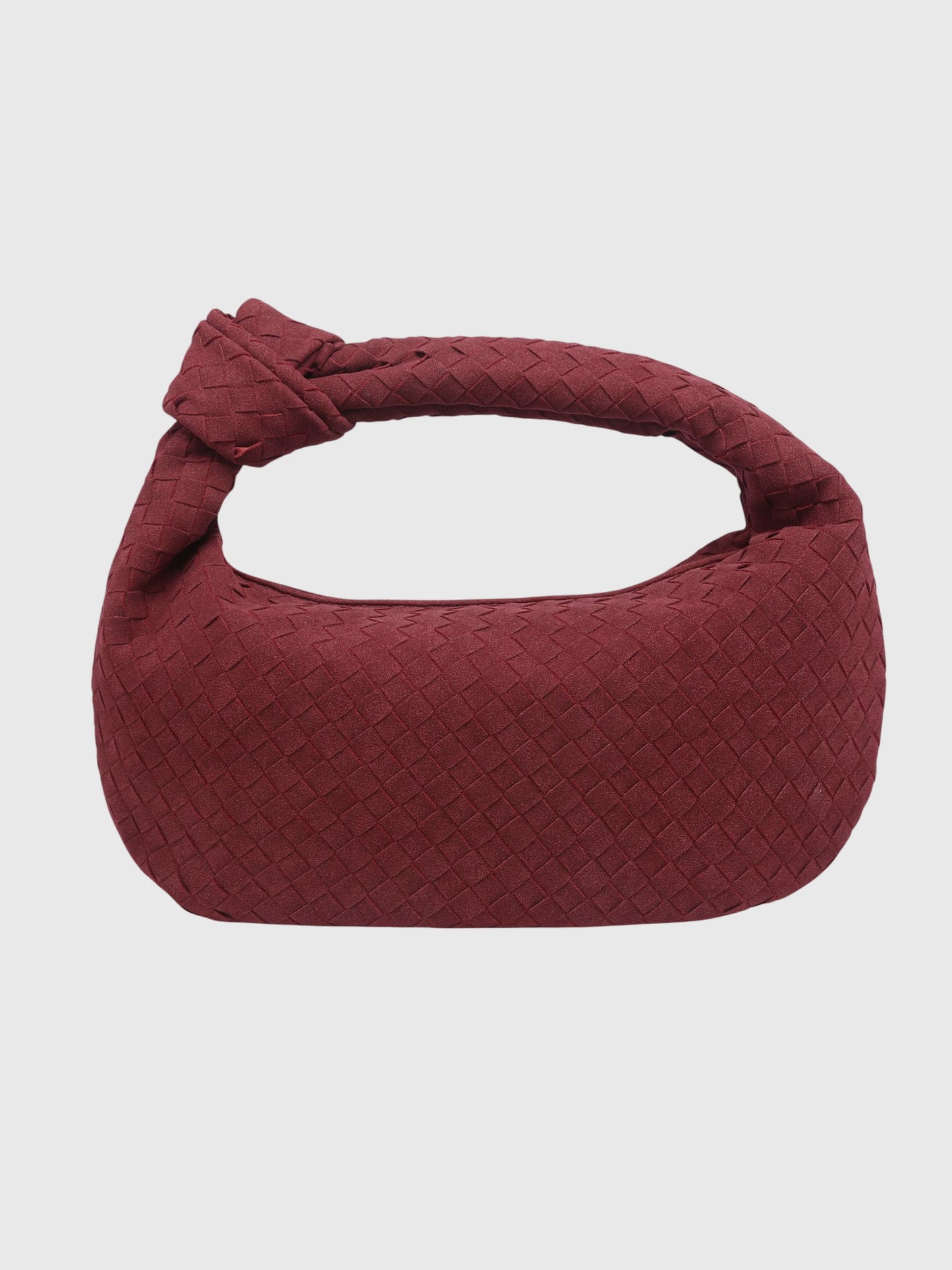 Sac Femme Moyen en Suédine Tressée – Style Élégant Noué au Quotidien