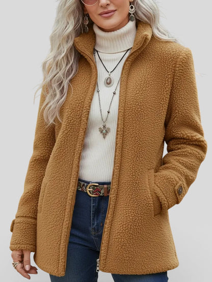 Veste Teddy Sophistiquée Femme – Manteau Confortable et Douillet