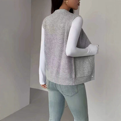 Gilet pull femme boutonne - Ample et confortable