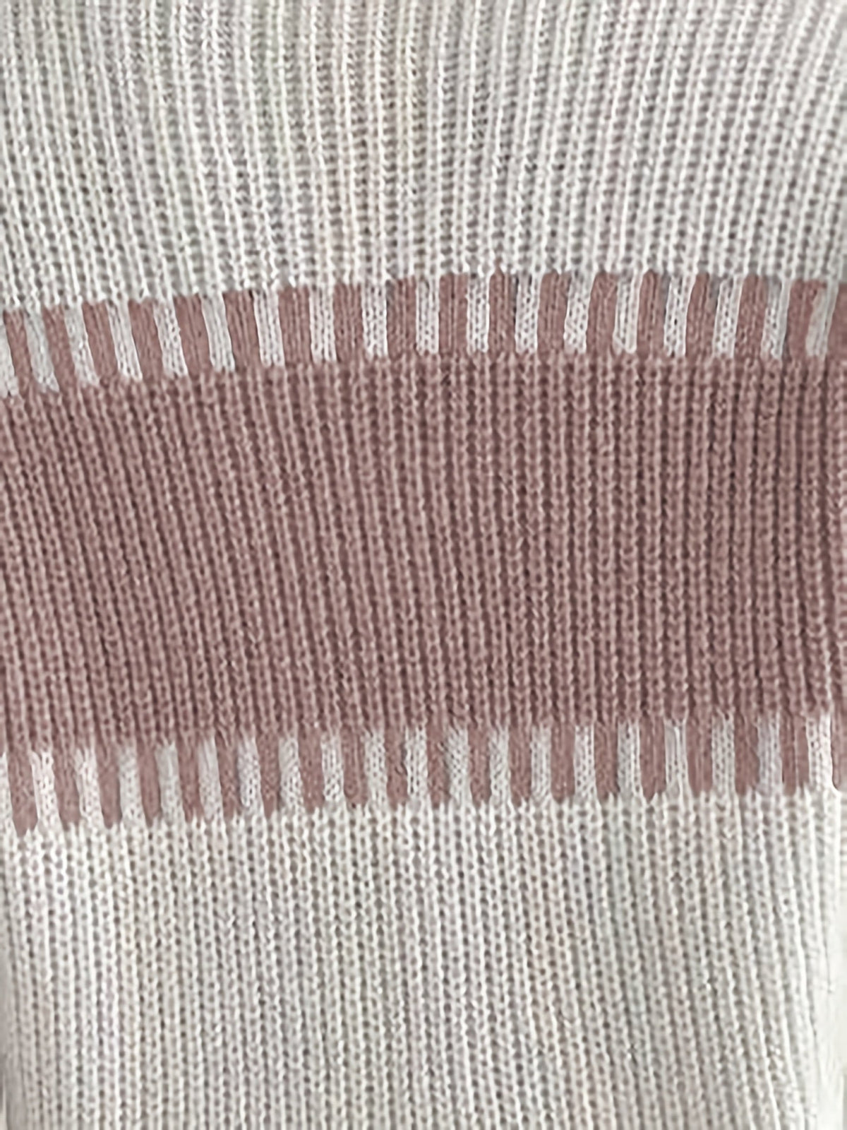 Women's color-block striped sweater – Trendy and soft