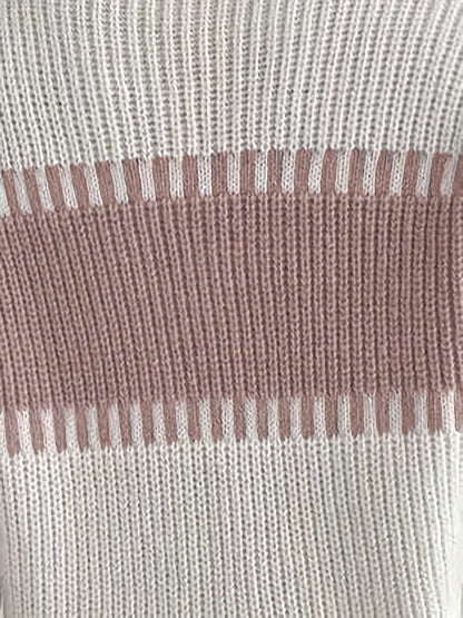 Women's color-block striped sweater – Trendy and soft