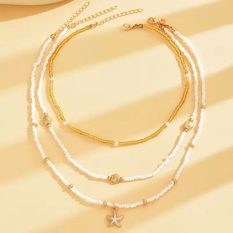 Collier coquillage et etoile - Delicat et estival