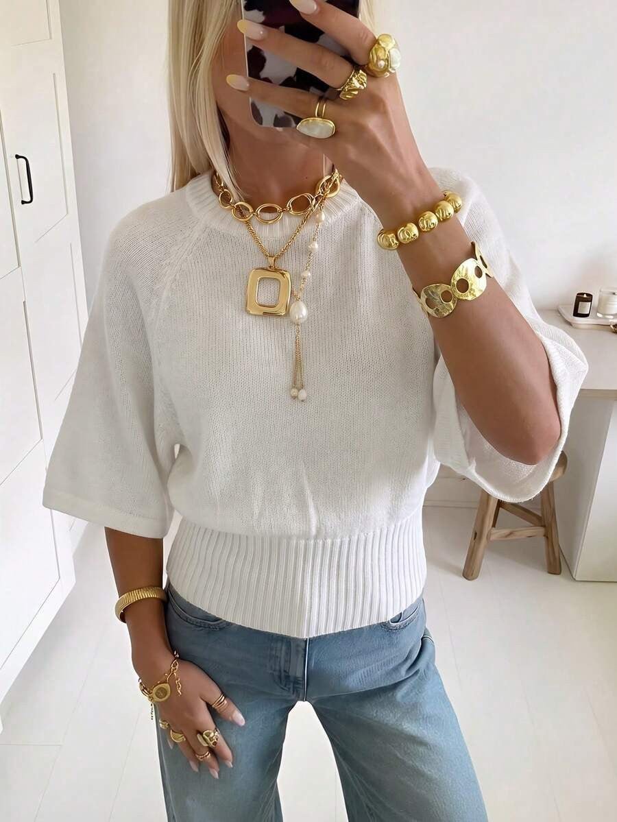 Pull court femme col rond - Doux et moderne