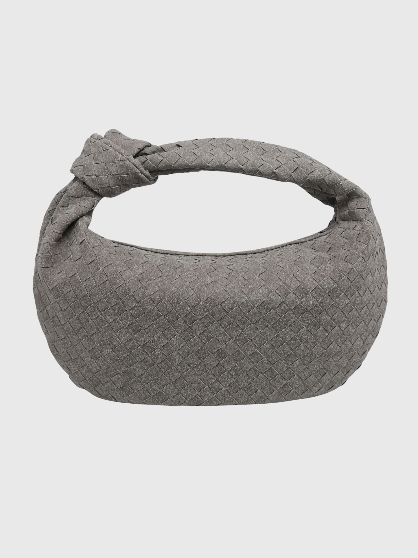 Sac Femme Moyen en Suédine Tressée – Style Élégant Noué au Quotidien