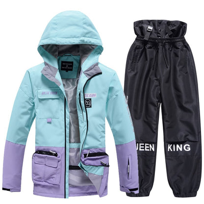 Ensemble de Ski Hivernal Unisexe – Tenue de Neige Respirante et Isolée en Deux Pièces